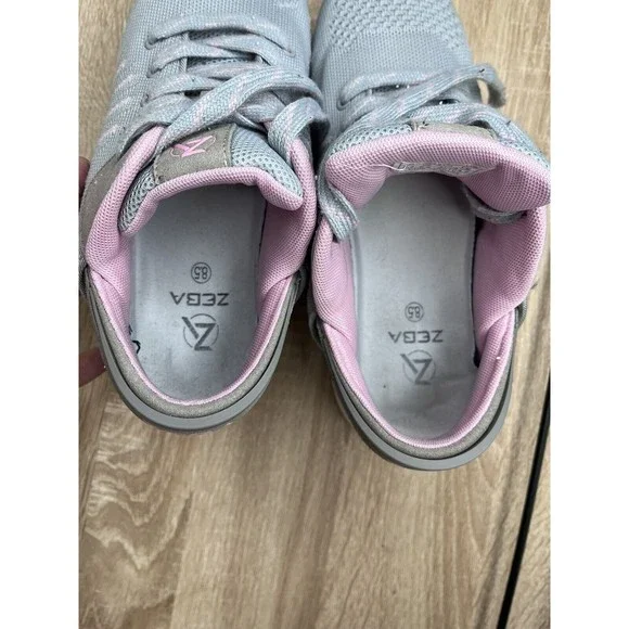 Zeba Walking Shoes Sneakers Womens Size 8.5 Gray Rose Pink Comfort - Picture 12 of 12